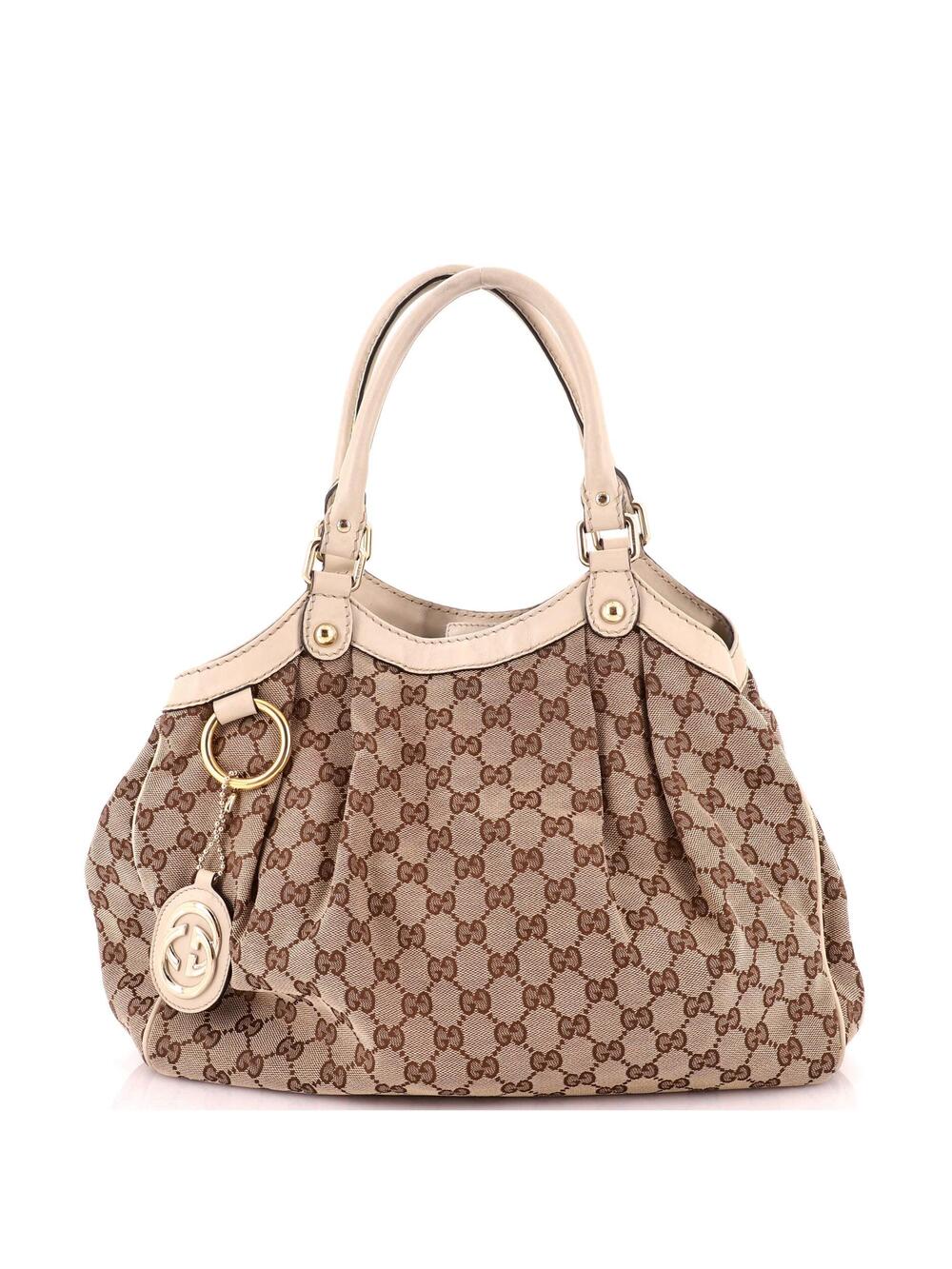 Gucci Sukey Tote Gg Canvas With Leather #323097G90B